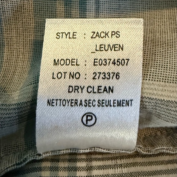 Theory Men’s XL Plaid Button-Down Shirt 100% Cotton Gray Blue – Style Zack PS - Picture 6 of 10